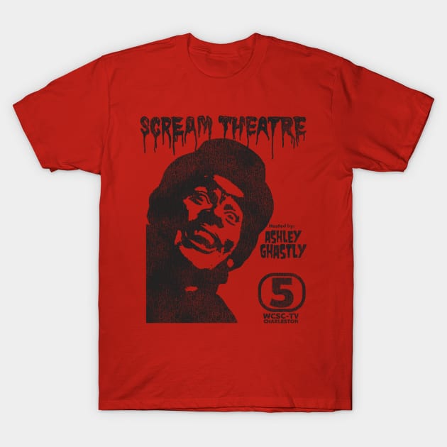 Ashley Ghastly Scream Theatre Horror Host WCSC T-Shirt by darklordpug